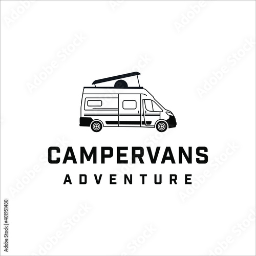 Camper van with clean design and minimalist lines