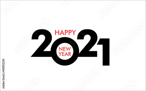  Illustration vector graphic of 2021 Happy New Year logo design template