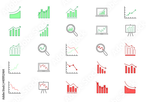 Set of vector line icons trend.