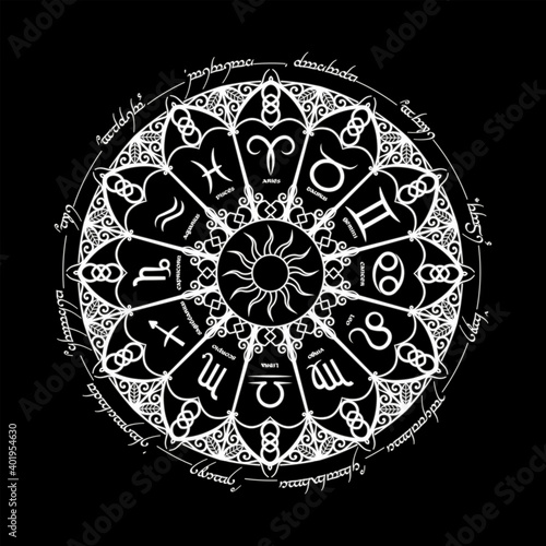 Zodiac Wheel in Elven Style