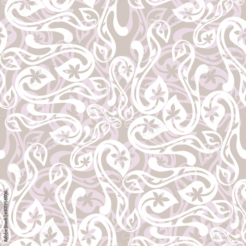 Seamless vector pattern with curves elements