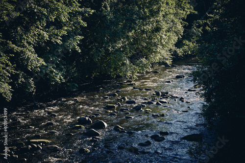 Lenaelva River at Toten below Skreia at summer.