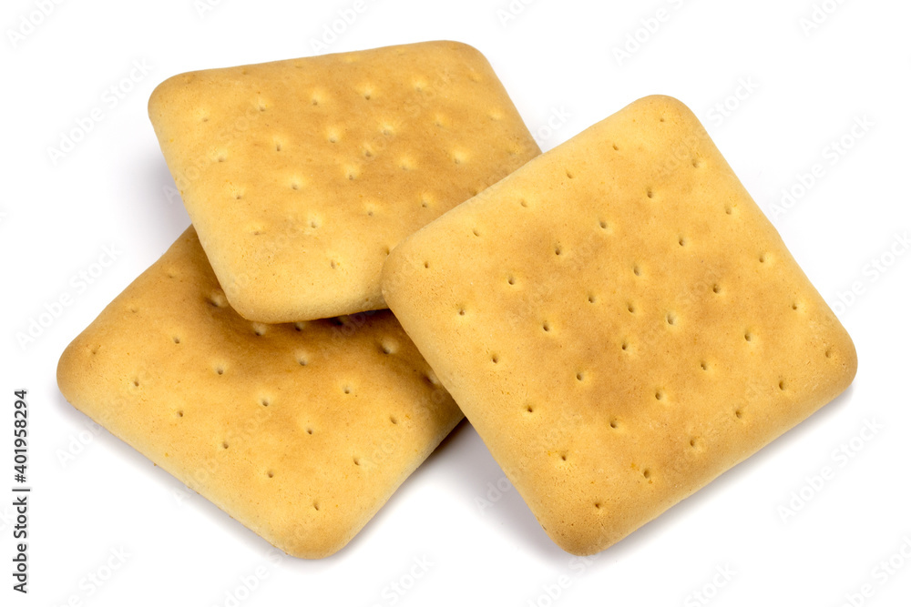 biscuit sec pour le petit déjeuner isolé sur un fond blanc biscuit sec pour le petit déjeuner isolé sur un fond blanc