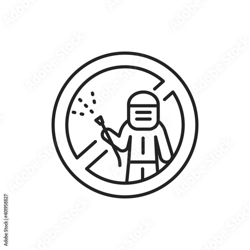 No Pesticides color line icon. Pictogram for web page, mobile app, promo.