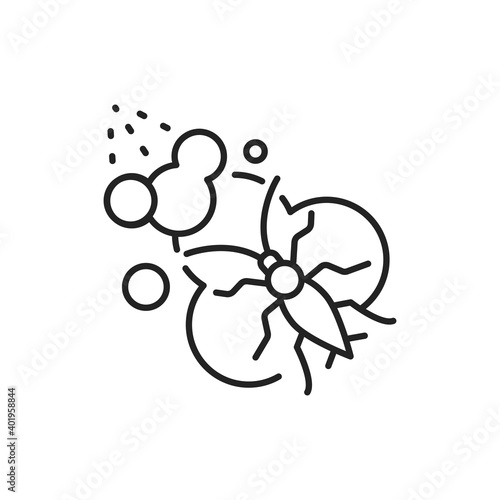 Destruction of pests color line icon. Pictogram for web page, mobile app, promo.