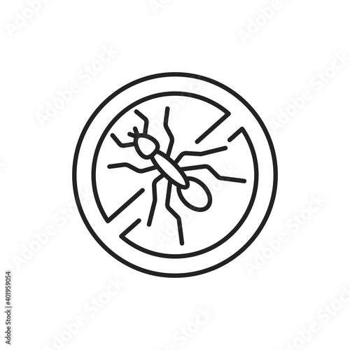 No pests color line icon. Pictogram for web page, mobile app, promo.