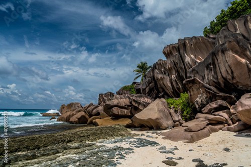 Seychelles La Digue Grand Anse South beach Indian ocean