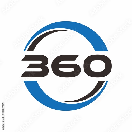 360 logo design template vector 