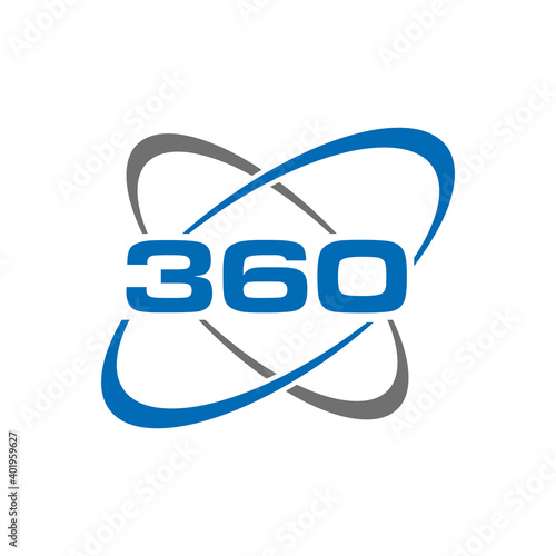 360 logo design template vector 