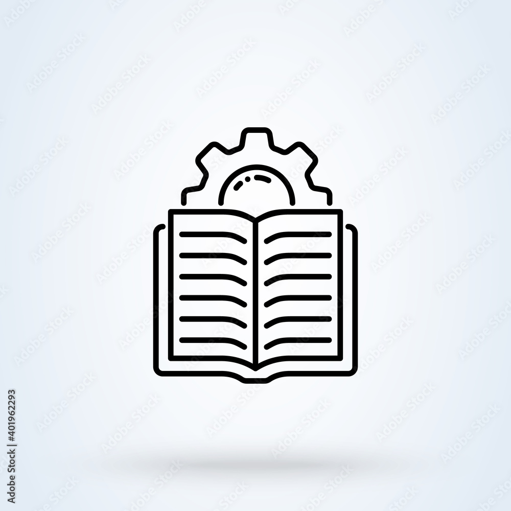 Automatic solution sign line icon or logo. machine learning process concept. Data science technology and machine learning process linear illustration. Automatic solution sign line icon or logo. machine learning process concept. Data science technology and machine learning process linear illustration.