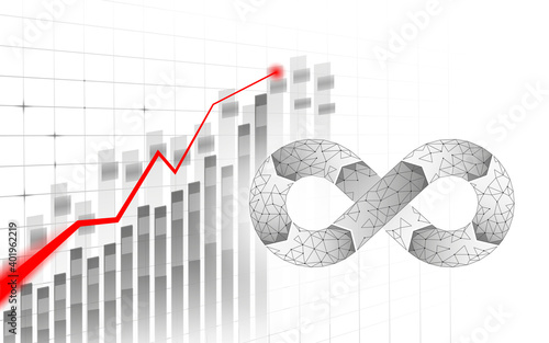 Devops software development operations infinity symbol. Programmer administration HUd display system. Coding building testing release monitoring. Online freelance vector illustration