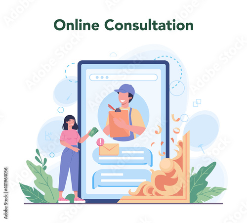 Wooden furniture maker or designer online service or platform