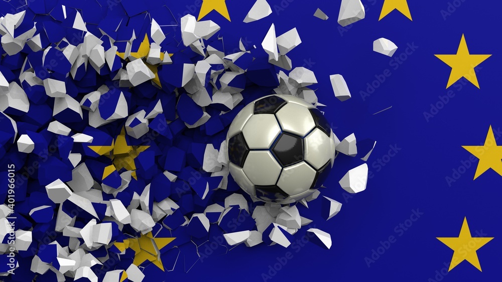 Naklejka premium Soccer ball with Particles under Black Background. 3D sketch design and illustration. 3D CG. 3D high quality rendering.