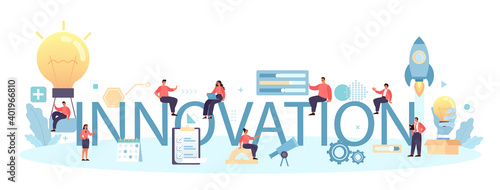 Innovation typographic header. Idea of creative business solution