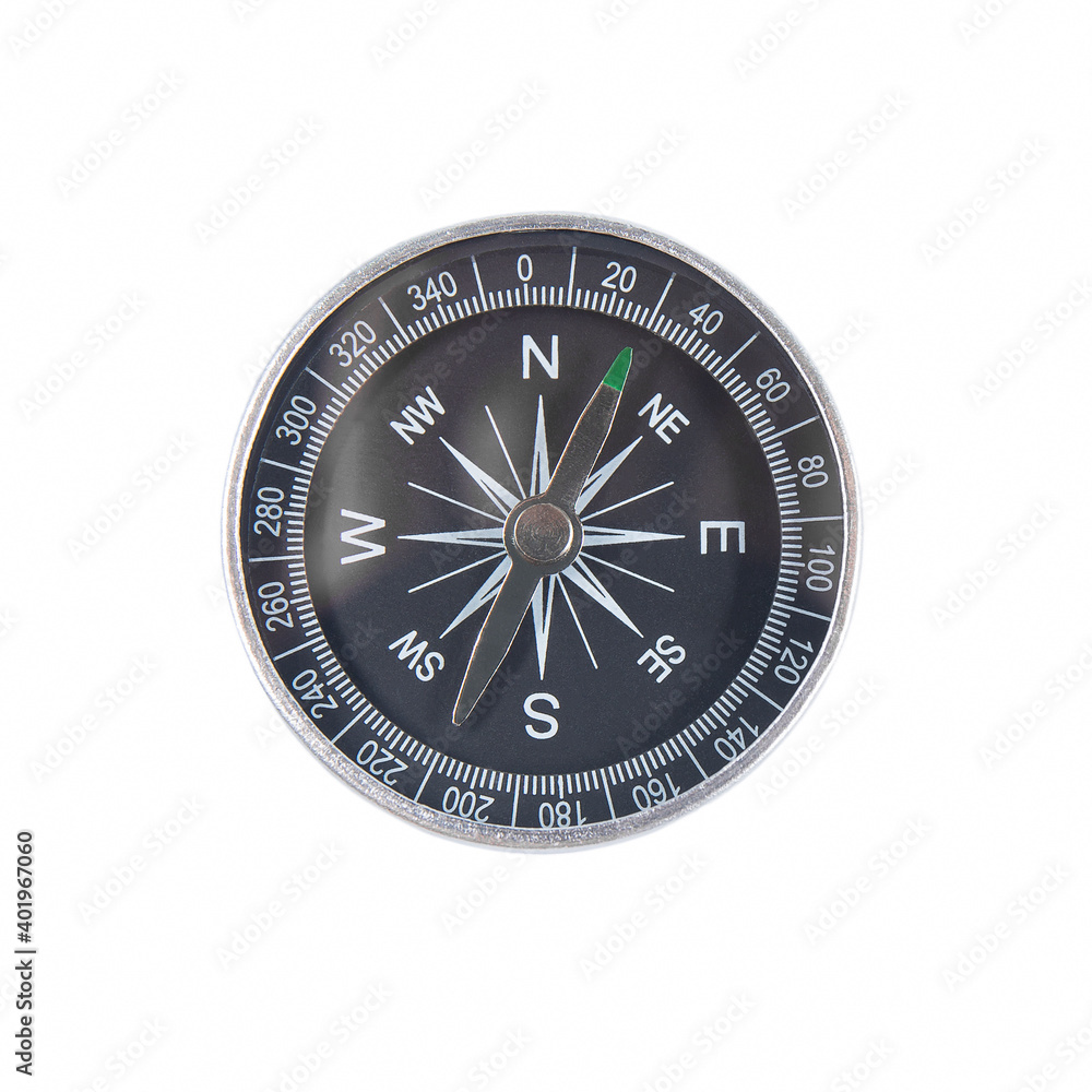 Compass isolated on white background.