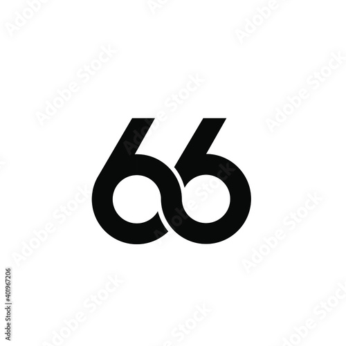 66 infinity Years Anniversary Celebration Vector Template Design Illustration