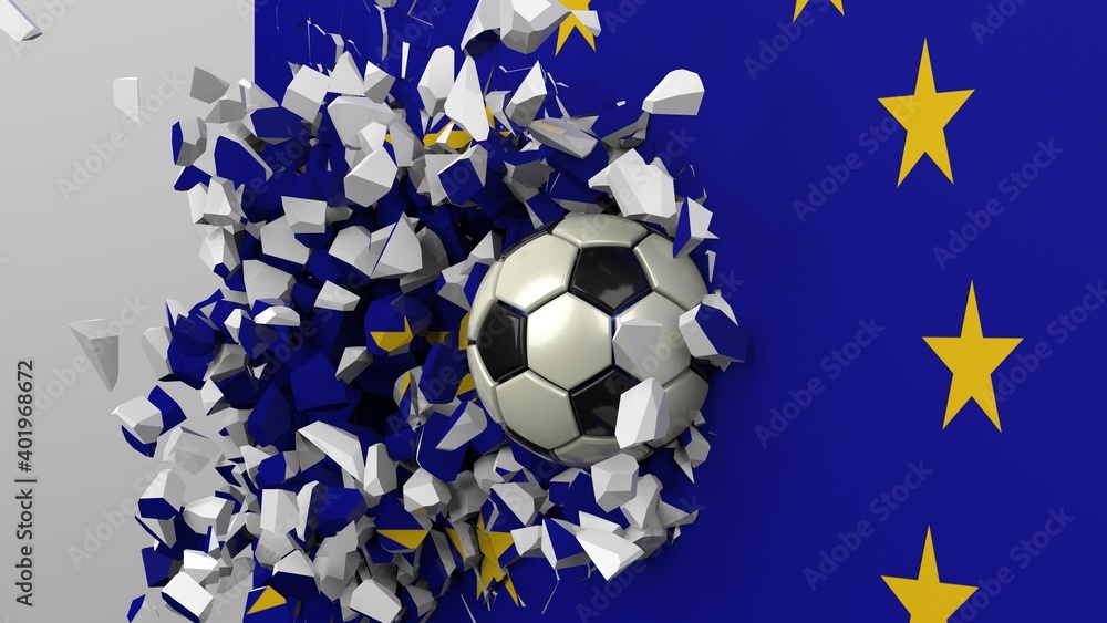 Naklejka premium Soccer ball with Particles under Black Background. 3D sketch design and illustration. 3D high quality rendering.