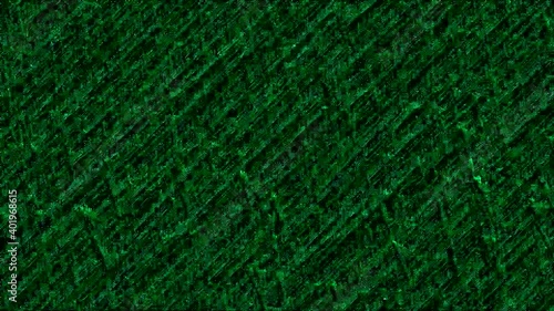 interrupted dark green data stream video