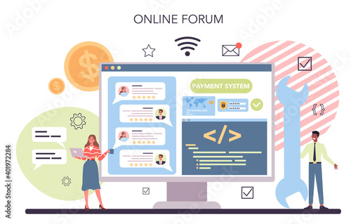 Website payment system testing online service or platform.