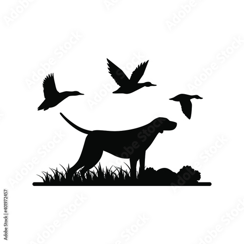 Fototapeta Naklejka Na Ścianę i Meble -  Duck hunting icon vector set. nature illustration sign collection. wildlife symbol.