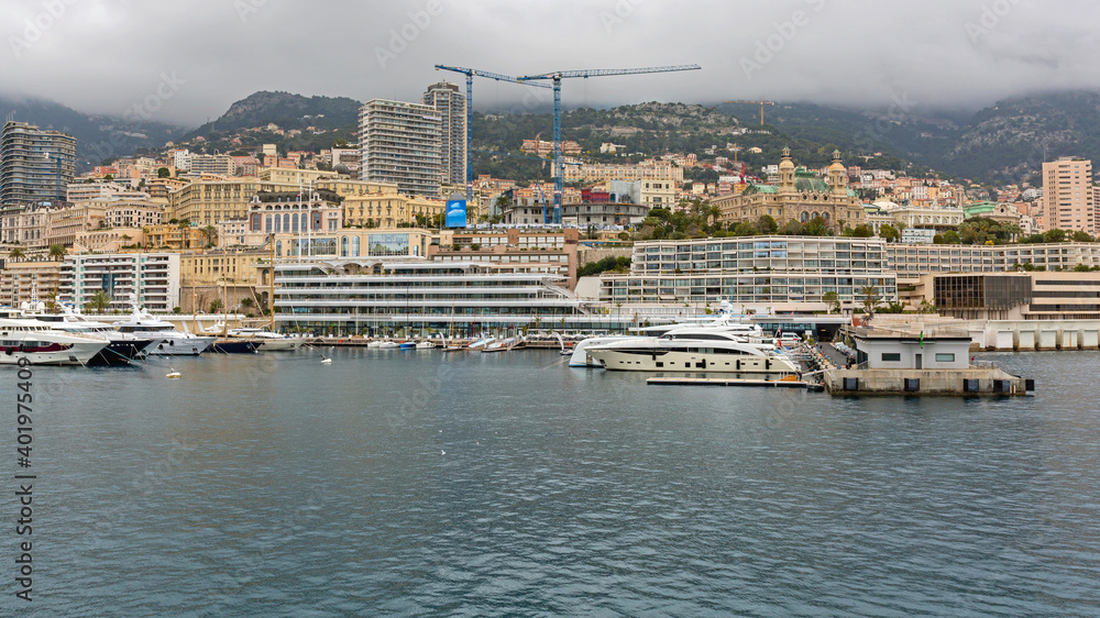 Monaco Winter Cityscape