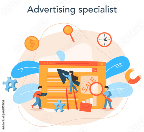 Contextual advertsing and targeting concept. Marketing campaign