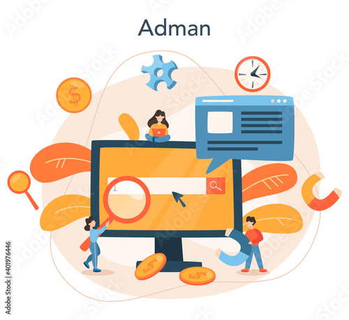 Contextual advertsing and targeting concept. Marketing campaign