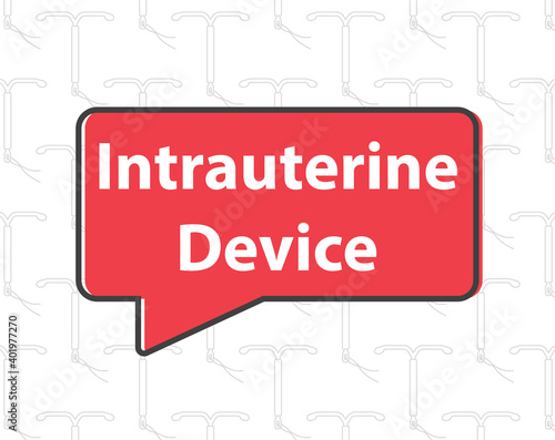 intrauterine device IUD concept- vector illustration