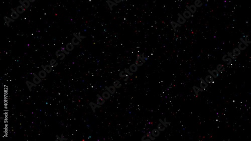 Slow motion of colorful stars
