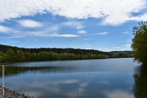 Fototapeta Naklejka Na Ścianę i Meble -  See, Wasserspiegelung und Natur