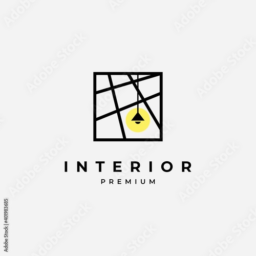 Interior logo design illustration vector template