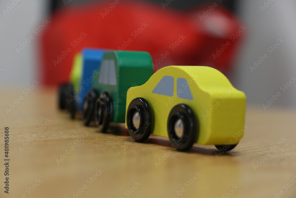 Toy cars on the table