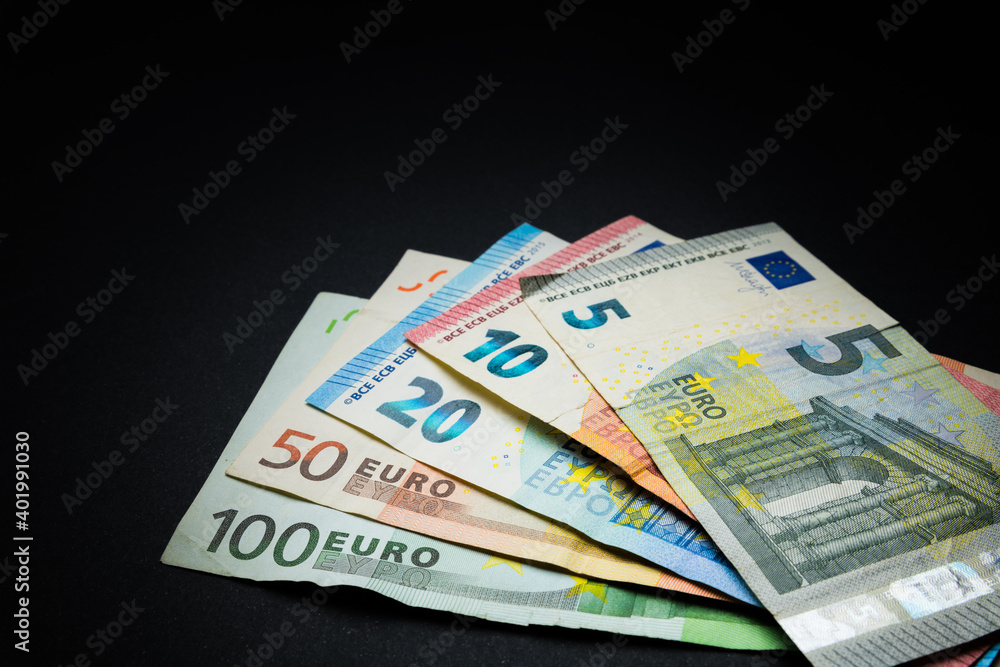 Abstract and conceptual of banknotes and money on black background. Abstract and conceptual of banknotes and money on black background.