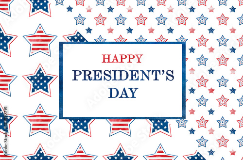 Happy Presidents' Day. Congratulatory inscription for the holiday. Closeup, no people. Congratulations for family, relatives, friends and colleagues