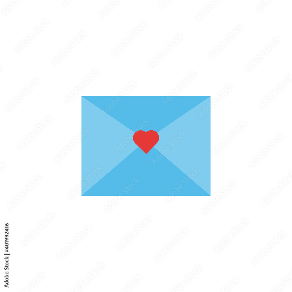 This is a blue envelope and heart. Love letter on a white background. This is a blue envelope and heart. Love letter on a white background.
