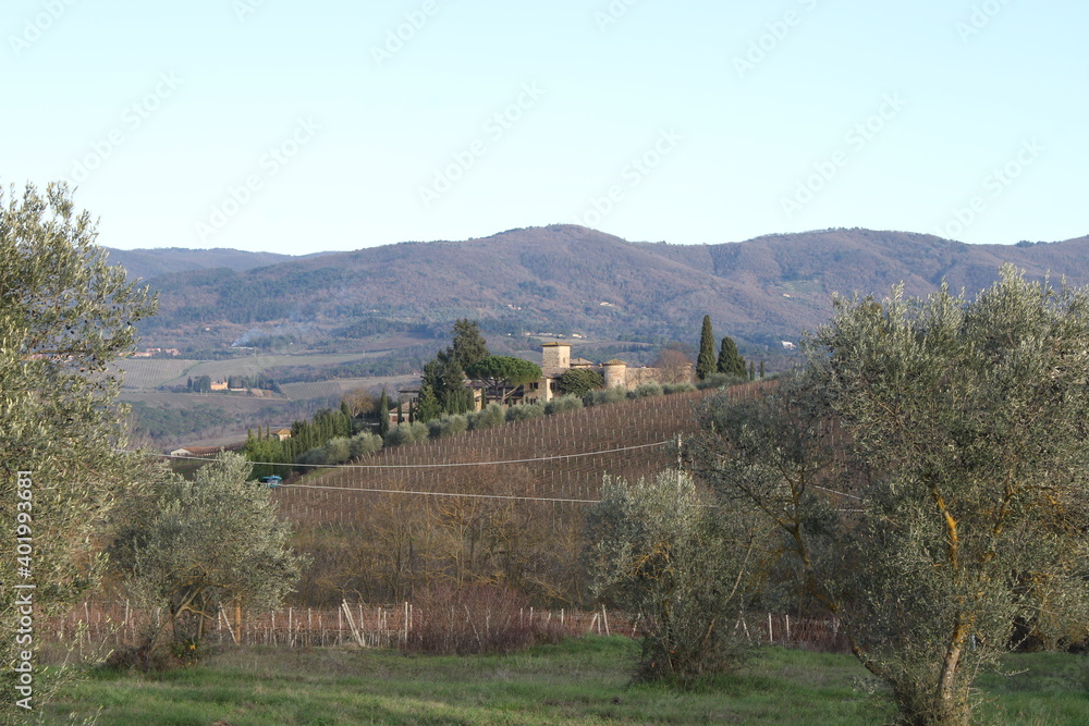 tardo pomeriggio invernale nella campagna toscana tardo pomeriggio invernale nella campagna toscana