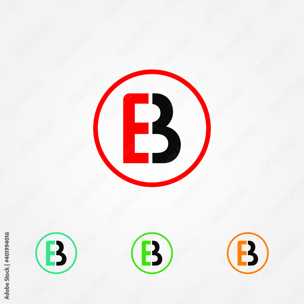 Letter E and B logo vector template Letter E and B logo vector template