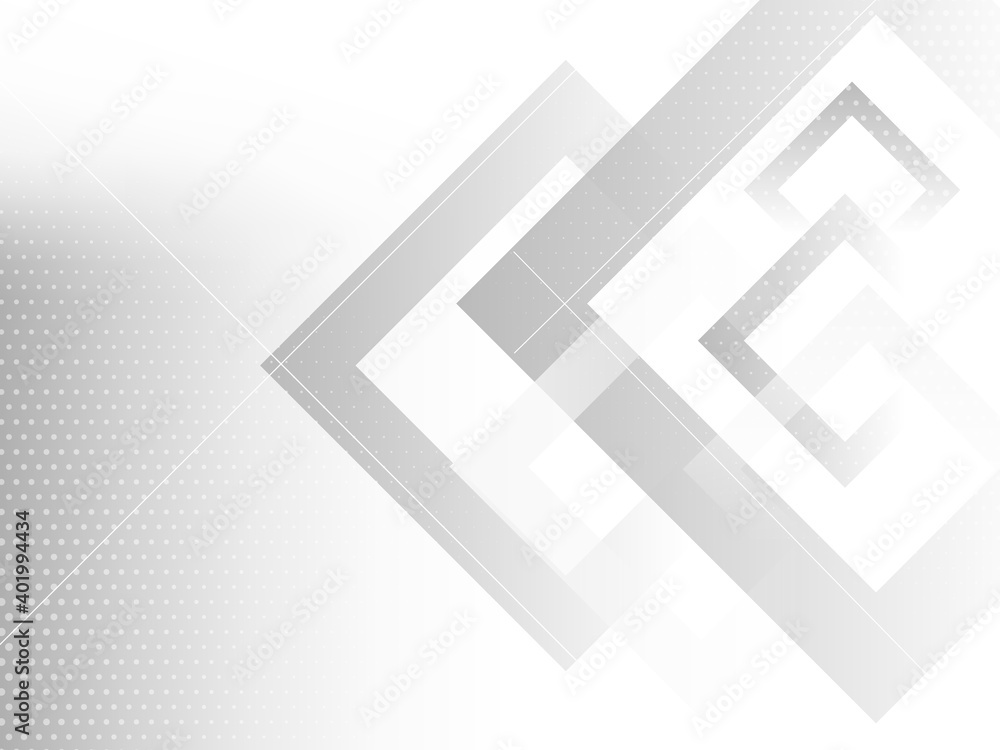 Fototapeta premium Abstract grey and white geometric stylish modern background design