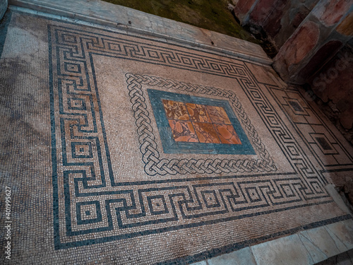 ancient mosaic in a mosque
