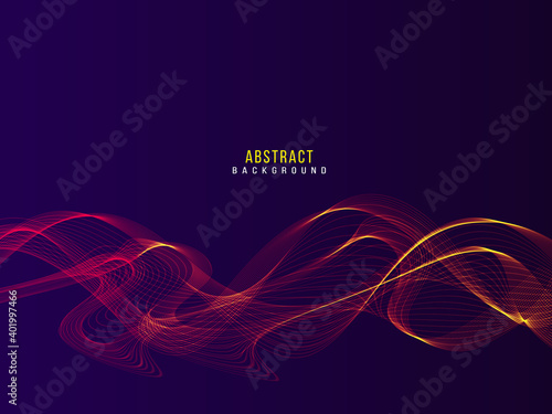 smooth stylish abstract color wave dark background