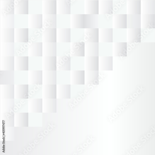 White vector geometric block background