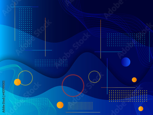 Blue abstract geometric stylish design background photo