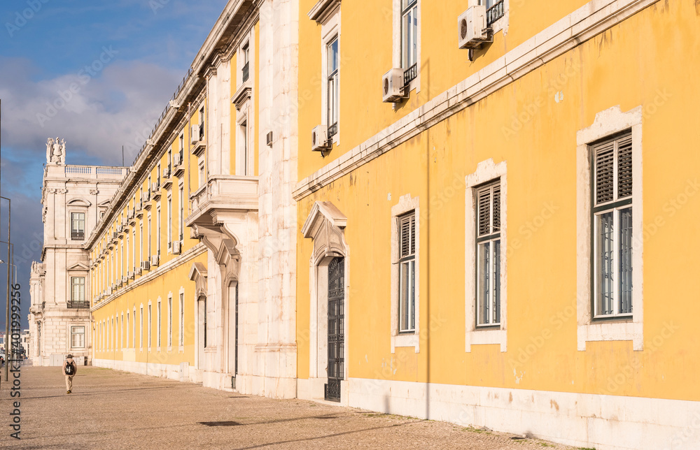 Obraz premium Praca do Comercio Square with traditional architecture in Lisbon, Portugal