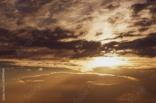 sunset over the field