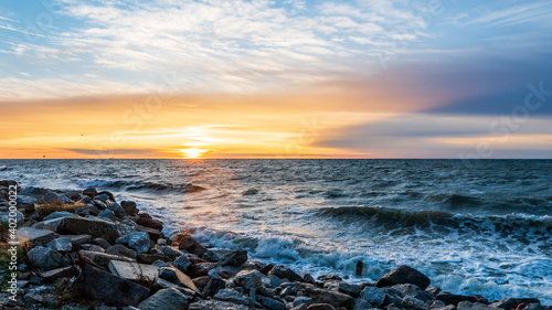 Sunset in Visby, Gotland.  photo