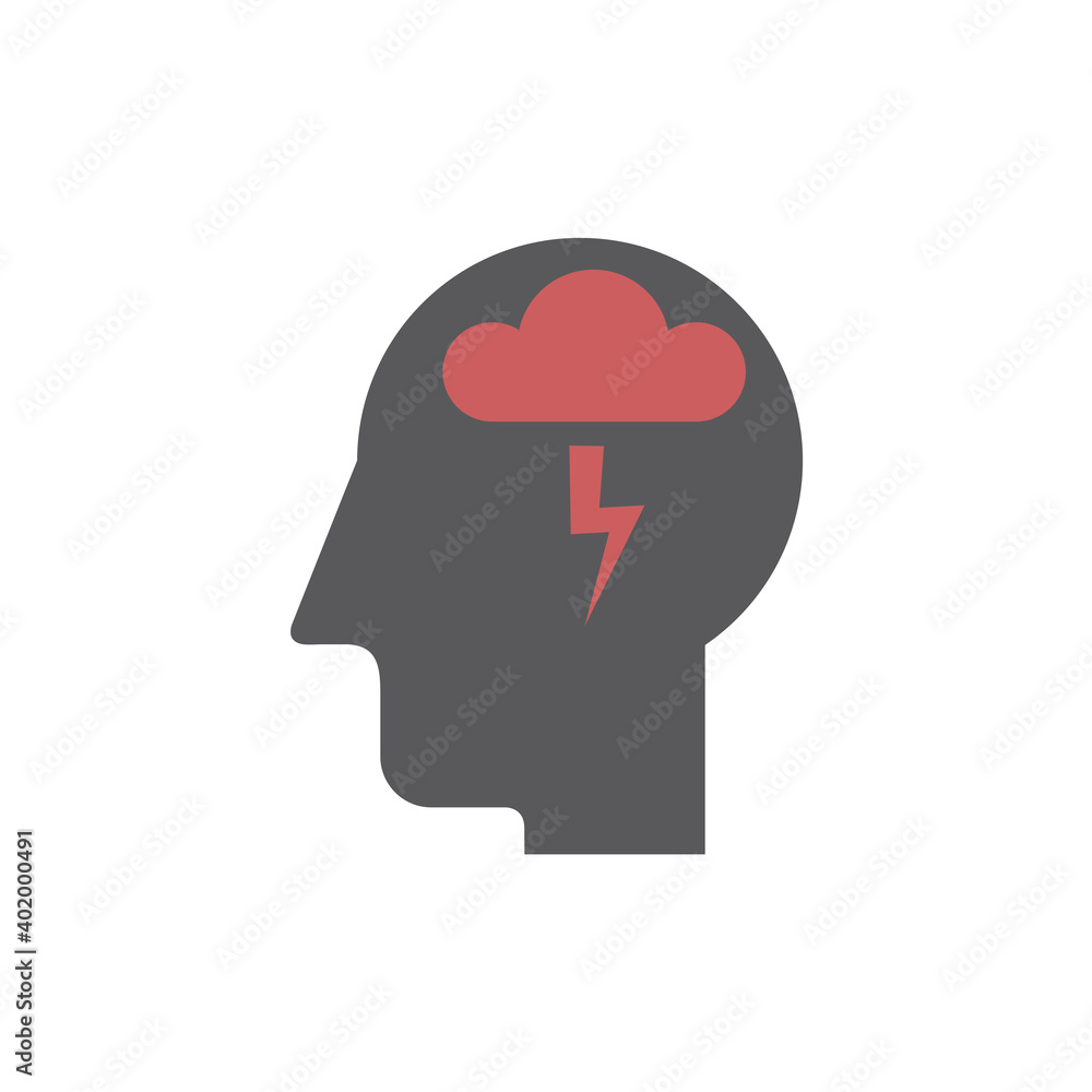Worry, anxiety icon. Vector sign for web graphic. Worry, anxiety icon. Vector sign for web graphic.