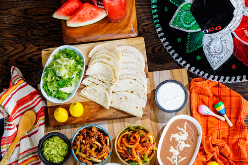 Wallpaper Mural Preperation of fresh spanish mexican food Torontodigital.ca