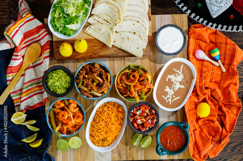 Preperation of fresh spanish mexican food