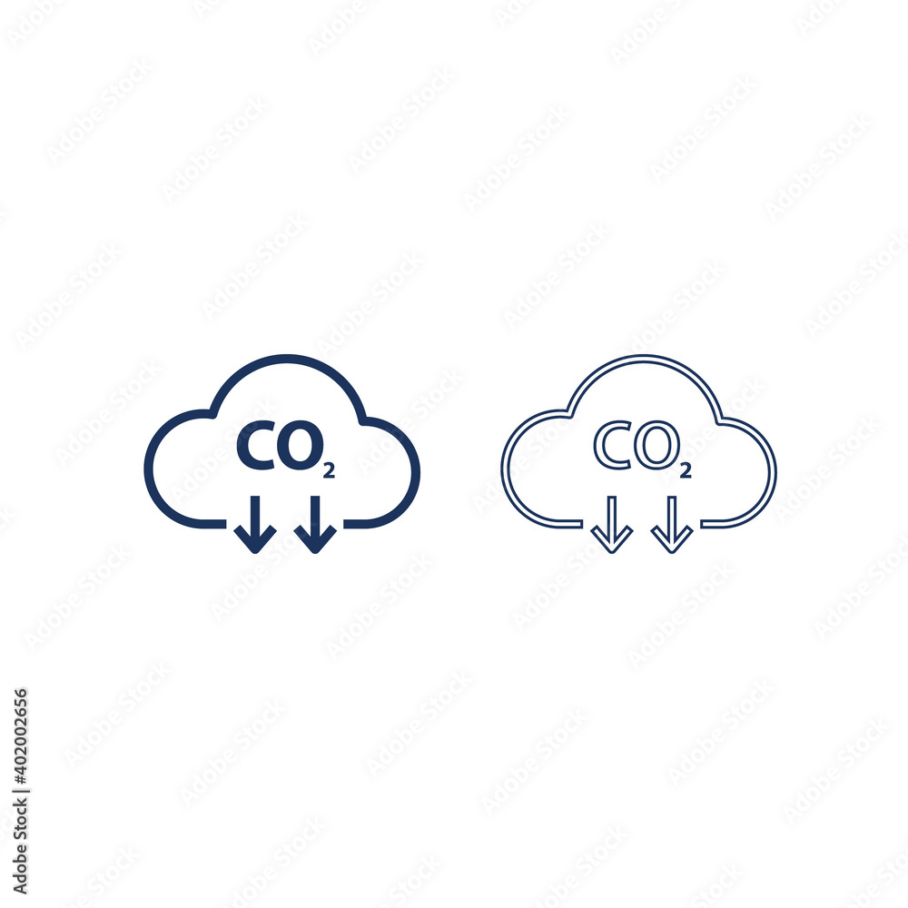 Set of co2 emissions vector icon Set of co2 emissions vector icon