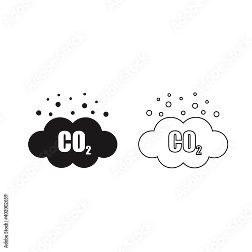 Set of co2 emissions vector icon